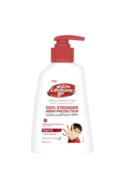 LİFEBUOY Lifebuoy Hand Wash, Total 10, for 100% stronger germ protection* in 10 seconds, 200ml