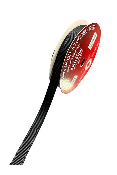 ÖZ-EL AŞ 1 cm Black Grosgrain Ribbon - 5 Mt 120 100 Pack
