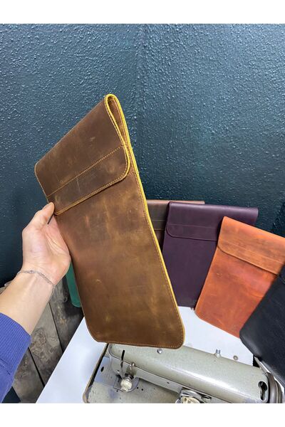 özdemirler deri Calfskin Crazy MacBook Air and Pro 13.3" 14" Compatible Envelope Case - Minimalist Laptop Case