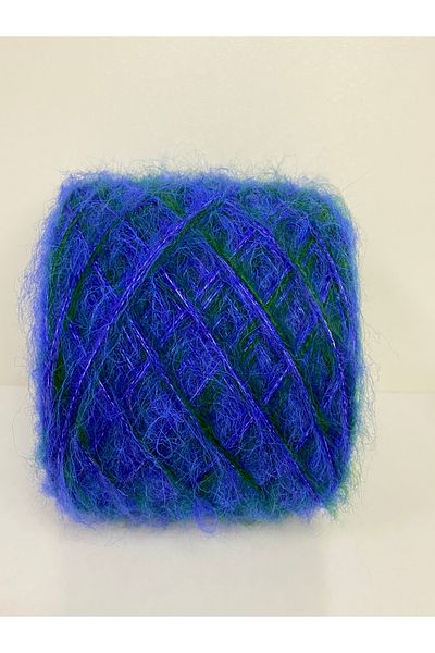 göçer Moheracrylic Saks Μπλε και Πράσινο Πλεκτό Χέρι Σπάνια 100 γρ