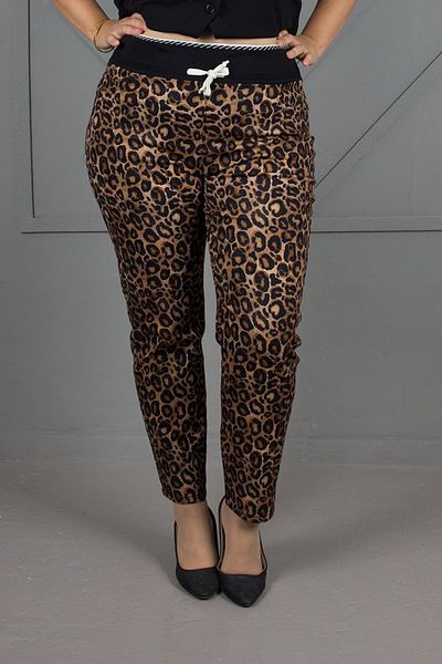 Truva XXL Plus Size Diving Fabric Leopard Pants