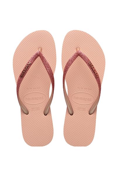 Havaianas Γυναικείες παντόφλες Slim Glitter Pink 2024