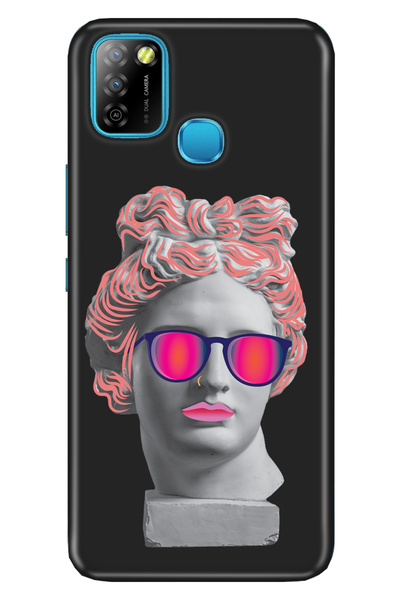 Cekuonline جراب Infinix Smart 5 مصنوع من السيليكون وغطاء حماية كامل منقوش علي...
