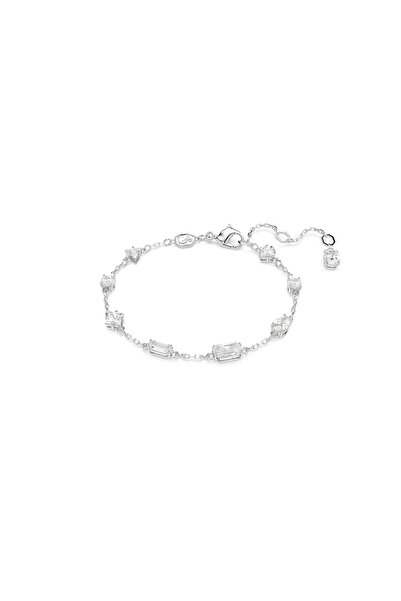 Swarovski Mesmera Bileklik, Karışık kesim, Dağınık tasarım, Beyaz, Rodyum kap...