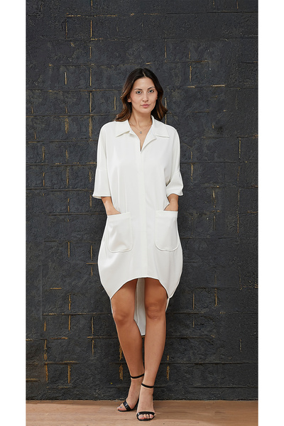 WESS DESİGN 240821B-ARKASI UZUN-ÖNÜ MİNİ SALAŞ,ELBİSE