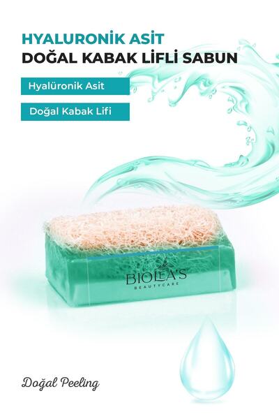 Biolea's skincare Biolea’s Doğal Kabak Lifli Hyalüronik Asit Postbiyotik Sabu...