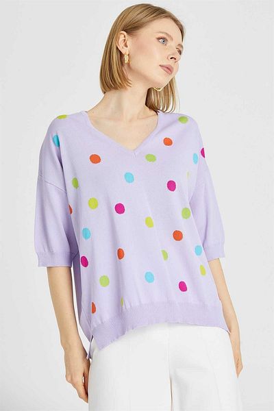Two Mail Lilac Point V-Neck Blouse