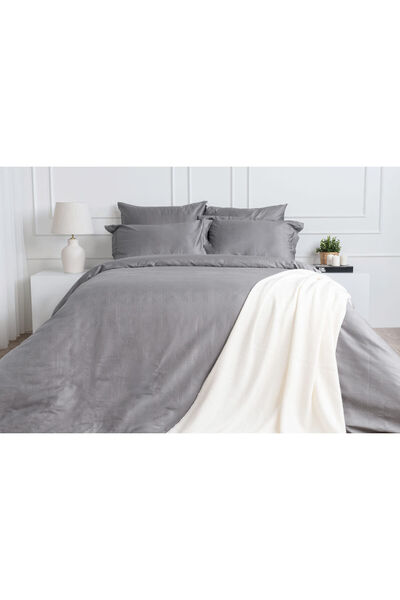 İşbir Yatak Monaco Heritage Antrasit (240 TC) King Size Jakarlı Pamuk Saten N...