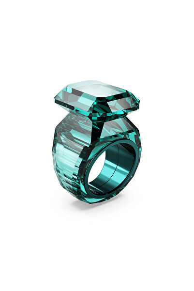 Swarovski Lucent Kokteyl Yüzüğü, Sekizgen kesim, Yeşil