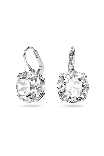 Swarovski Millenia damla küpeler, Yuvarlak kesim, Beyaz, Rodyum kaplama