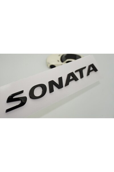 Generic Brand Sonata Black Abs Luggage Logo Emblem Compatible with Hyundai