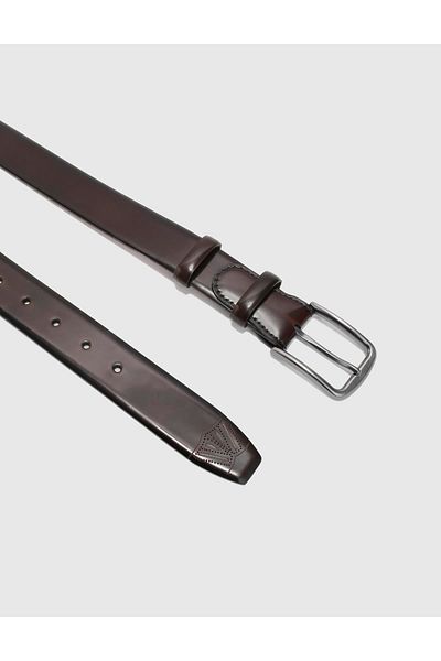 İLVİ Men's Belt Cercis - Brown, Genuine Leather