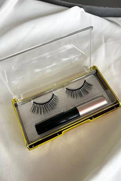 Genel Markalar Manyetik Eyeliner'lı Mıknatıslı Doğal Ipek Takma Kirpik #003 Yoğun
