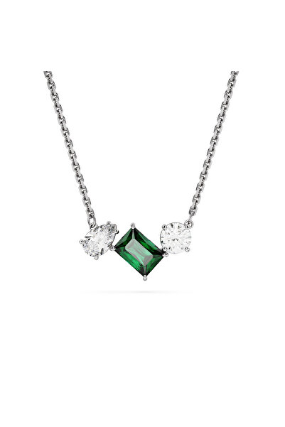 Swarovski Mesmera Kolye, Karışık kesimler, Yeşil, Rodyum kaplama