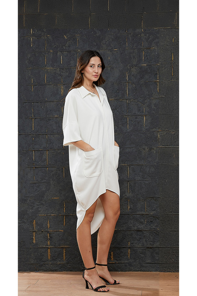 WESS DESİGN 240821B-ARKASI UZUN-ÖNÜ MİNİ SALAŞ,ELBİSE