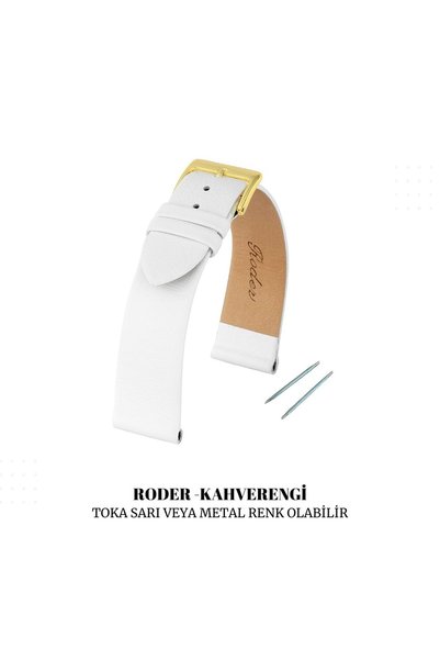 RODER حزام جلد R4146 - أبيض - 16 ملم