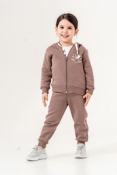 HAUSEkids Σετ Ζακέτα για Κορίτσι 6-9 ετών Bear Bear - Γλυκό Καφέ Χρώμα
