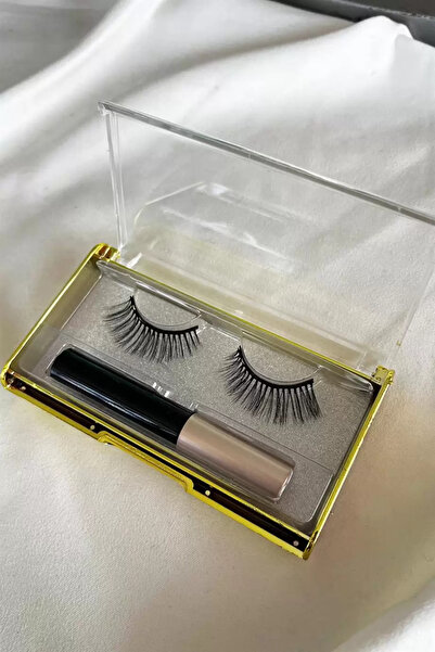 Genel Markalar Manyetik Eyeliner'lı Mıknatıslı Doğal Ipek Takma Kirpik #003 Yoğun