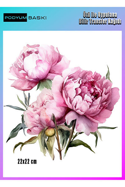 podyum baskı الحديد على القماش Dtf الطباعة تي شيرت الطباعة الورود الوردية