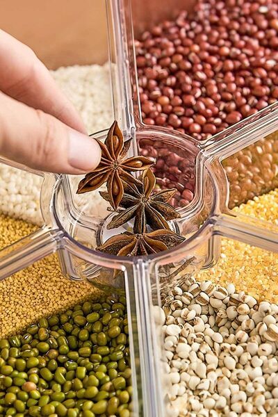 Generic Brand 360 Degree Rotating Sharpening Food Organizer - Dry Food and Pulses,