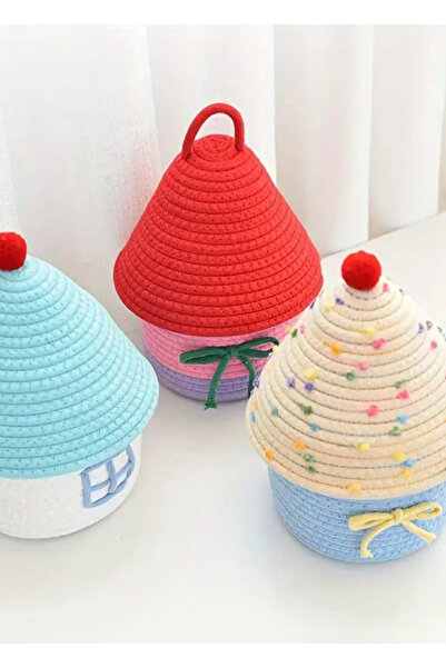 HomeTurko Бохо тканина Милий джутовий кошик Прикраса Бісерний ключ Сховище Привертає увагу Натуральний сувенір Дизайн