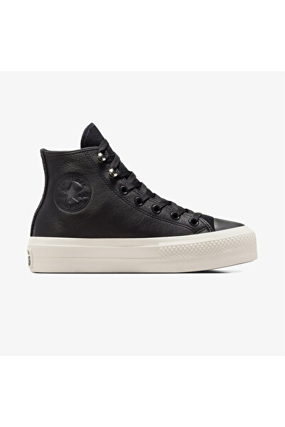 Converse Chuck Taylor All Star Lift Unisex Siyah Deri Platform Sneaker