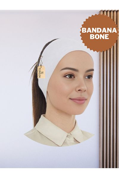 Tergek Luxury Comfortable - Seamless Non-Slip Combed Cotton Hijab Bandana Bonnet White Casual Sports Summer Inner Bonnet
