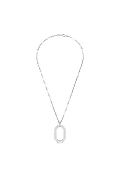 Swarovski Dextera Kolye, Sekizgen şekil, Orta, Beyaz, Rodyum kaplama