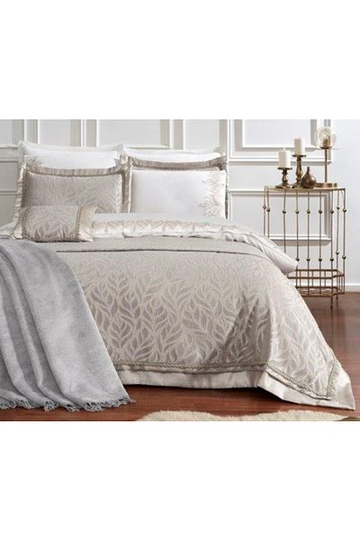 Özdilek Leaf Gray Dowry Set - 11 Pieces