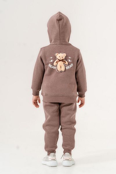 HAUSEkids Σετ Ζακέτα για Κορίτσι 6-9 ετών Bear Bear - Γλυκό Καφέ Χρώμα