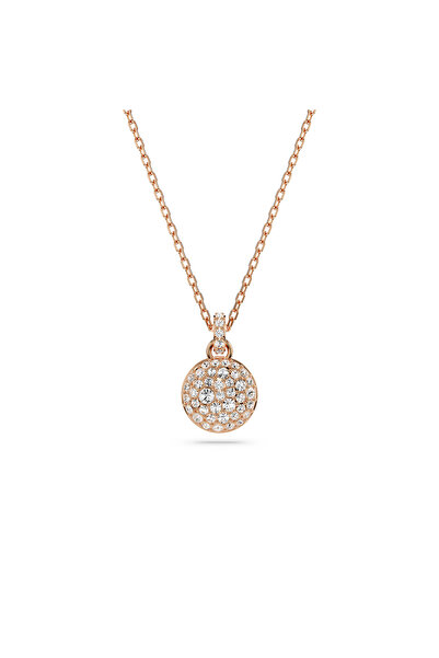 Swarovski Sublima Kolye, Beyaz, Pembe Altın Rengi Kaplama