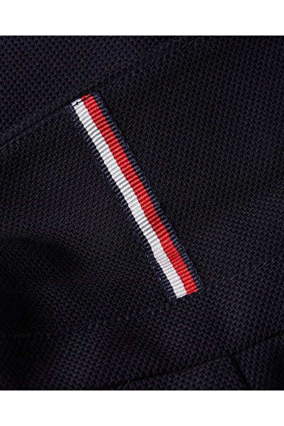 Tommy Hilfiger Gold Button Pique Double Breasted Blazer