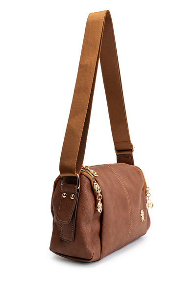 minebag Dámská crossbody kabelka Polya Tan z umělé kůže