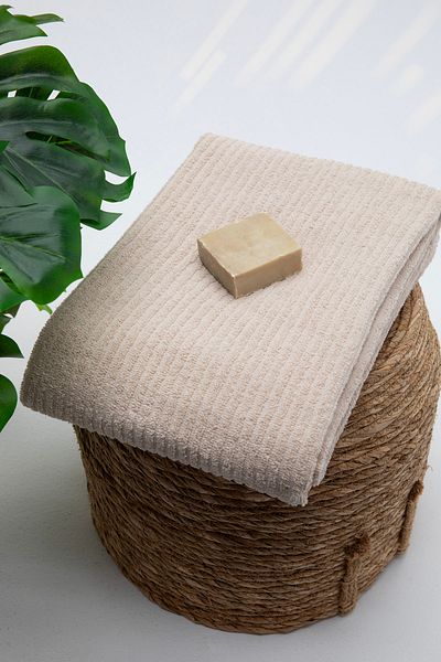 FAVORA Πετσέτα μπάνιου Line Luxury Beige Βαμβακερή - 100x150