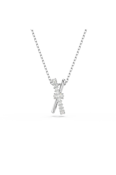 Swarovski Hyperbola Kolye, Karışık kesimler, Sarmal, Beyaz, Rodyum kaplama