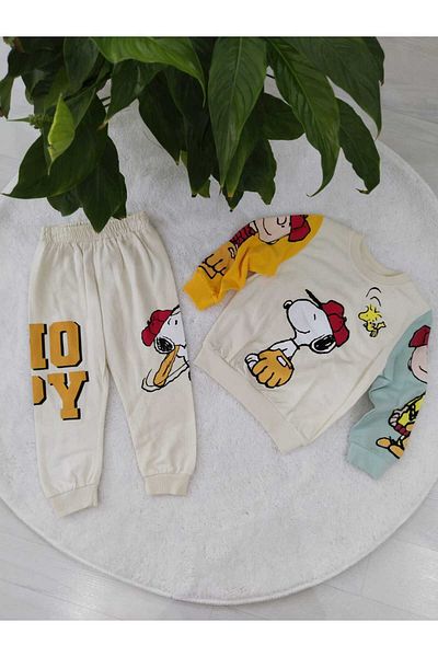 Store Snopy Boy's Tracksuit Set Double Set Children's Clothing Set