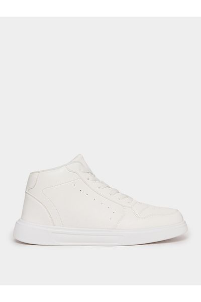 Styli Mid-Lace Up Platform Sole Sneakers