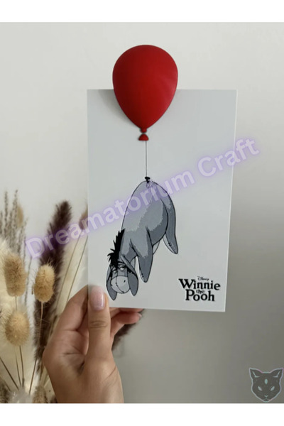Dreamatorium Craft Winnie The Pooh’un Melankolik Dostu Eşek Iyor 3 Boyutlu Dekoratif Tablo 22 Cm