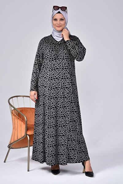 Ferace Άνετο γυναικείο φόρεμα από βισκόζη Hijab - Plus Size