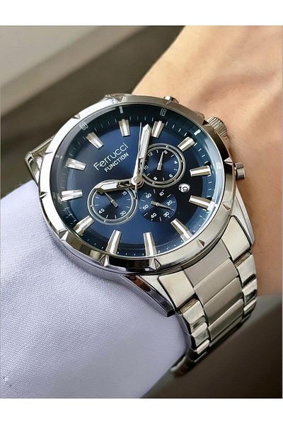 Ferrucci Men's Functions Active Steel Band Wrist Watch