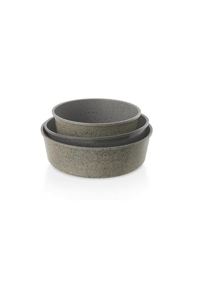 NEOFLAM ,Midas,Round Ovenware Set of 3pcs,non stick cast Aluminum,(Round 24,26,28 CM),Warm Marble