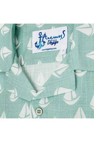 ANEMOSS Sailboat Patterned Man Shirt - Xl