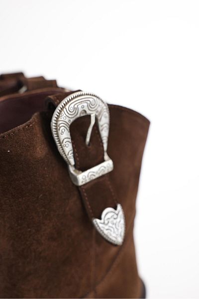 5in1Canpolat Καφέ αγκράφα Western Boots 123316