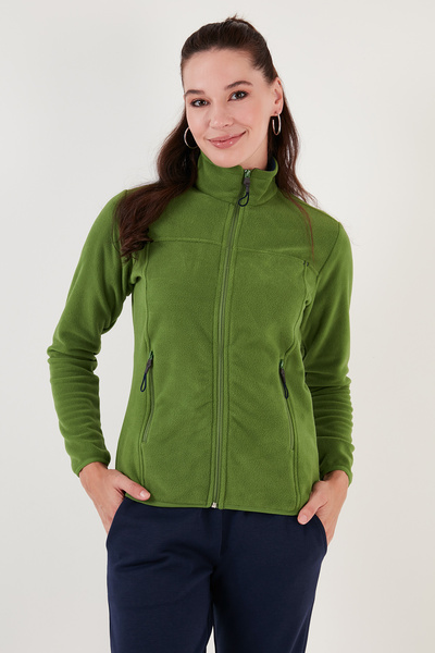 Lela Slim Fit Anti-pilling, nem szöszödő, cipzáras zsebekkel ellátott polár kardigán polár 5907002