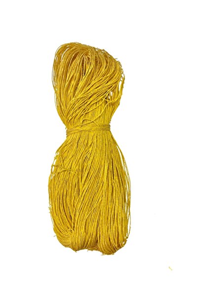 ÇİĞDEM YÜN Kağıt İp Sarı Çanta Hobi Örgü İpi 250 gr