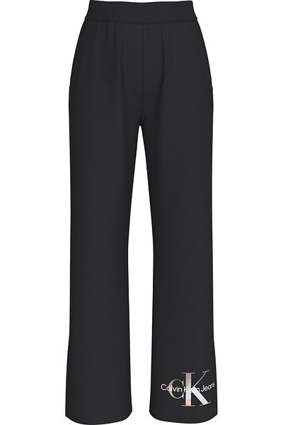 Calvin Klein Monogram Print Wide Leg Pants