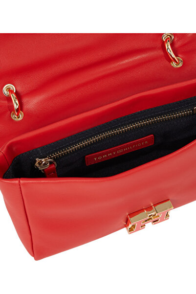 Tommy Hilfiger Leather Push Lock Flap Crossover Bag