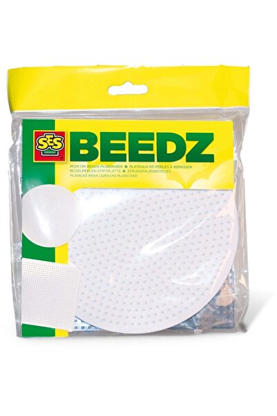 SES Creative Beedz- لوحة خرز حديدية - مربعة ودائري