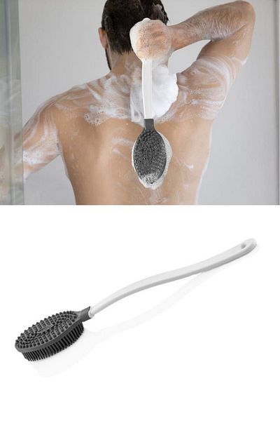 MAİN SHOP 1Pcs Long Handle Body Massager Brush, Double Sided Back Scrubbing Bath Shower Massage Soft Brush M-152