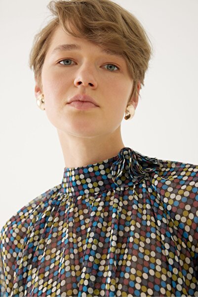 Exquise Μπλούζα με μοτίβο με γιακά